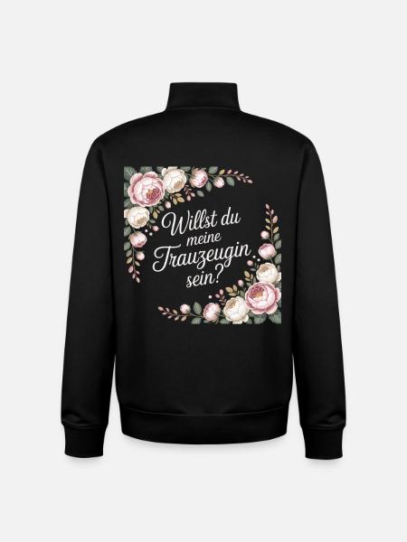 Willst Du Meine Trauzeugin Sein? - Unisex Organic Zip Sweatshirt von Stanley/Stella - Schwarz