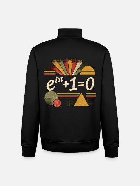 L’identité d’Euler rétro Math Science Fan - Sweat zippé unisexe en coton bio Stanley/Stella - noir
