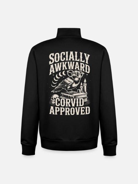 Socially Awkward Owls Design - Unisex Organic Zip Sweatshirt by Stanley/Stella - black