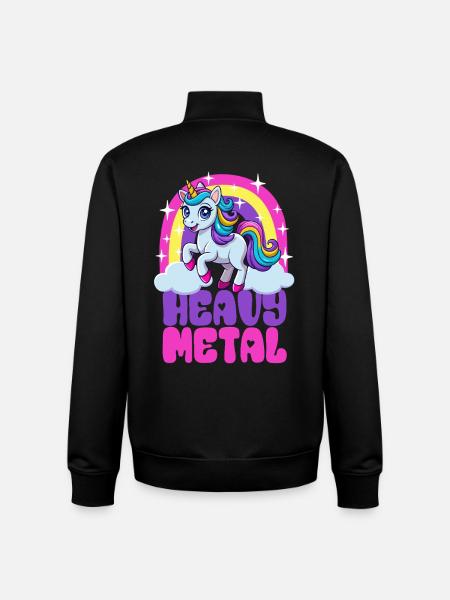 Einhorn Heavy Metal - Spruch - Unisex Organic Zip Sweatshirt von Stanley/Stella - Schwarz