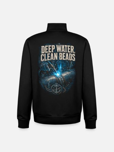 Underwater Welder Deep Water Clean Beads - Unisex Organic Zip Sweatshirt by Stanley/Stella - black