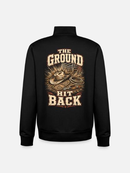 Rodeo American The Ground Hit Back - Unisex Organic Zip Sweatshirt by Stanley/Stella - black