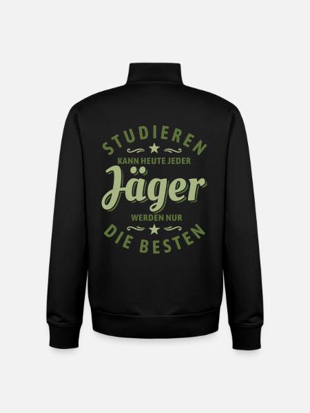 Studieren kann jeder | Jäger Spruch - Unisex Organic Zip Sweatshirt von Stanley/Stella - Schwarz