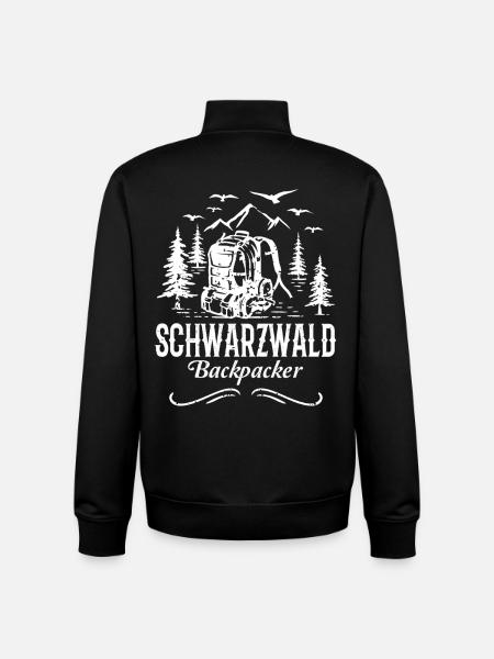 Schwarzwald Backpacker Rucksack Tourist Berge - Unisex Organic Zip Sweatshirt von Stanley/Stella - Schwarz