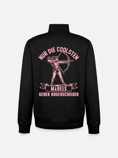 Bogensport Pfeil & Bogen Mädels Bogenschießen - Unisex Organic Zip Sweatshirt von Stanley/Stella - Schwarz