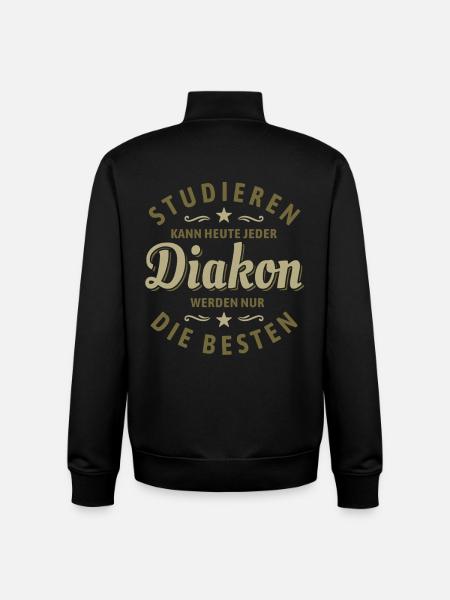 Studieren kann jeder - Diakon Spruch - Unisex Organic Zip Sweatshirt von Stanley/Stella - Schwarz