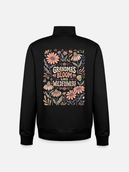 Grandmas Bloom Like Wildflowers - Unisex Organic Zip Sweatshirt von Stanley/Stella - Schwarz