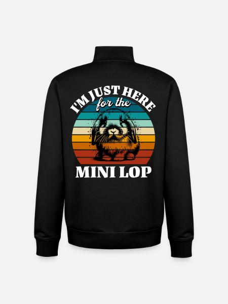 Funny Small Ram Rabbit Sayings - Unisex Organic Zip Sweatshirt by Stanley/Stella - black