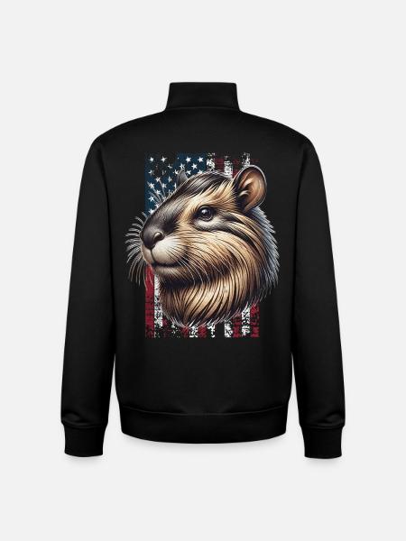 Agouti US Aguti - Sweat zippé unisexe en coton bio Stanley/Stella - noir