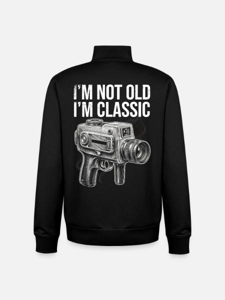Not Old, I'm Classic Camera - Unisex Organic Zip Sweatshirt by Stanley/Stella - black