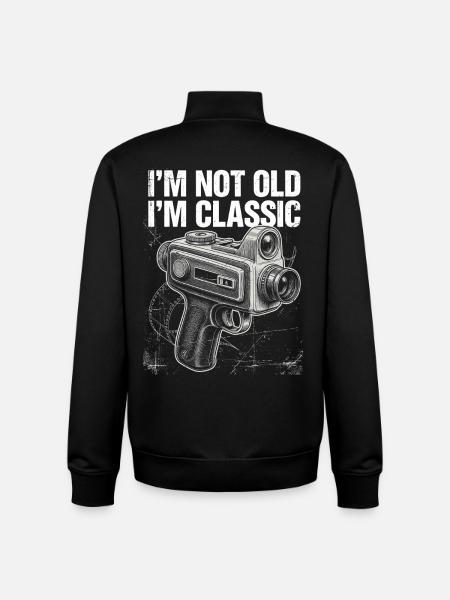 Not Old Just Classic Gadget Camera - Unisex Organic Zip Sweatshirt by Stanley/Stella - black