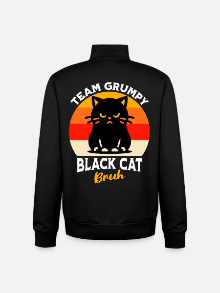 Team Schwarze Katze - Unisex Organic Zip Sweatshirt von Stanley/Stella - Schwarz