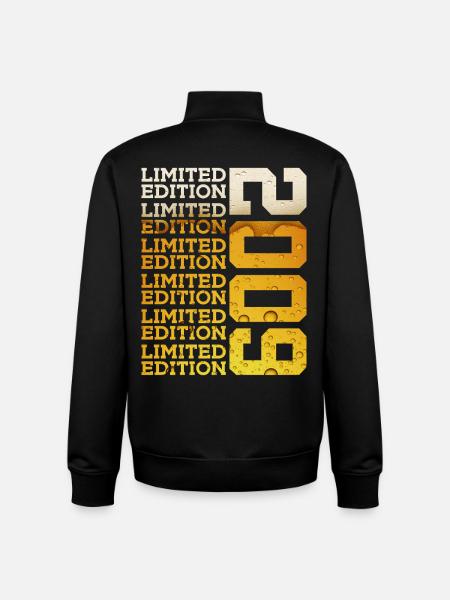 LIMITED EDITION 2009 BEER 17TH BIRTHDAY - Unisex Organic Zip Sweatshirt by Stanley/Stella - black