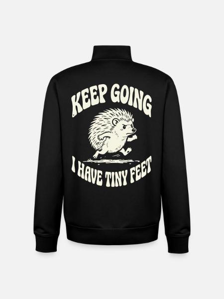 Continuer Petits pieds Motivation - Sweat zippé unisexe en coton bio Stanley/Stella - noir