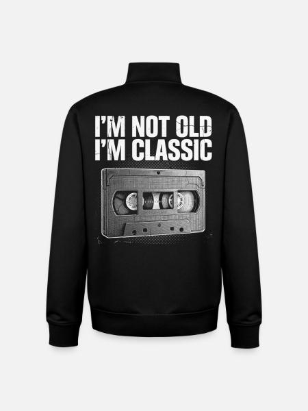 Not Old, Classic Cassette - Unisex Organic Zip Sweatshirt by Stanley/Stella - black
