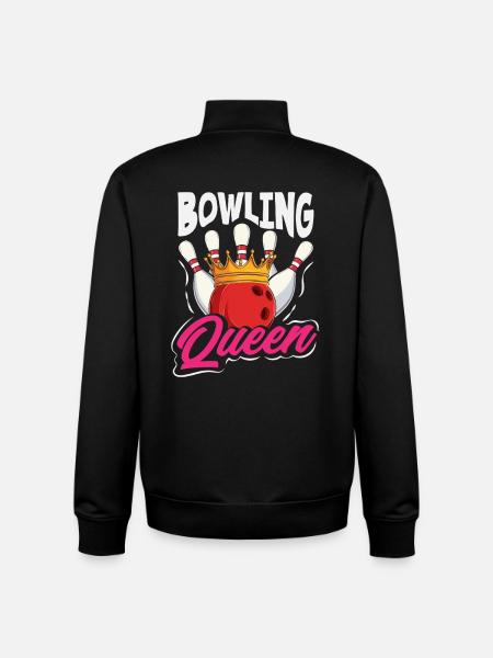 Bowling Queen Mit Krone Kegeln - Unisex Organic Zip Sweatshirt von Stanley/Stella - Schwarz