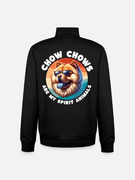 Lustige Chowchow Sprüche - Unisex Organic Zip Sweatshirt von Stanley/Stella - Schwarz