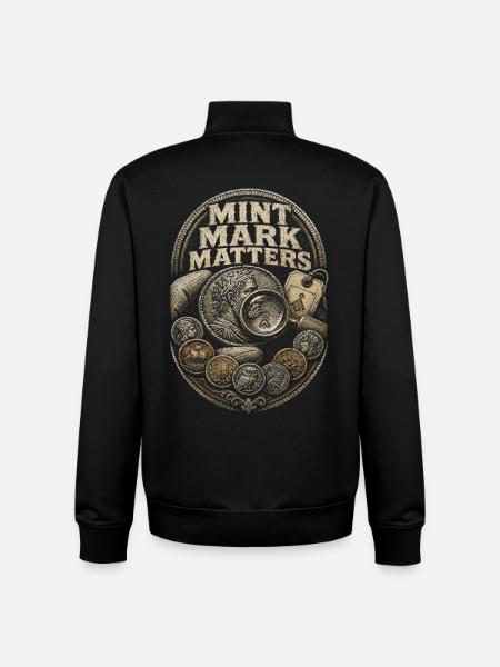 Münzsammler Numismatik Mint Mark Matters - Unisex Organic Zip Sweatshirt von Stanley/Stella - Schwarz