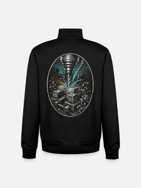Cutting machine operator CNC router - Unisex Organic Zip Sweatshirt by Stanley/Stella - black