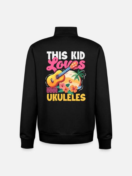 Lustiges Ukulele Designs Und Sprüche - Unisex Organic Zip Sweatshirt von Stanley/Stella - Schwarz
