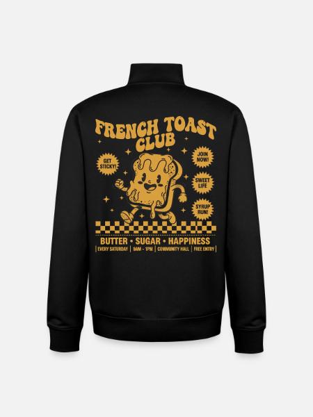 Breakfast Funny Brunch Coffee Pancake - Unisex Organic Zip Sweatshirt by Stanley/Stella - black