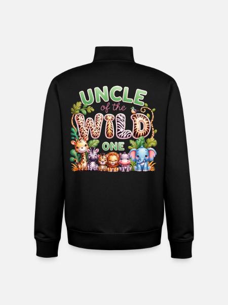 Oncle du Sauvage - Sweat zippé unisexe en coton bio Stanley/Stella - noir