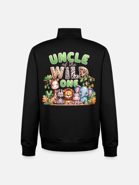 Oncle du Sauvage - Sweat zippé unisexe en coton bio Stanley/Stella - noir