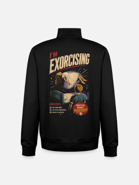 J’exorcise : humour d’auto-assistance - Sweat zippé unisexe en coton bio Stanley/Stella - noir