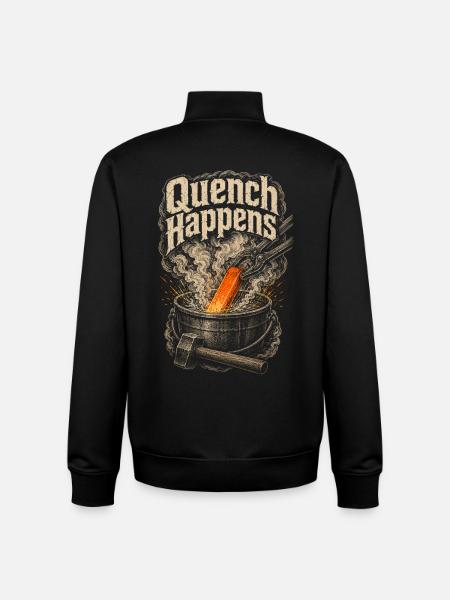 Blacksmith Blacksmith Farrier Quench Happens - Unisex Organic Zip Sweatshirt by Stanley/Stella - black