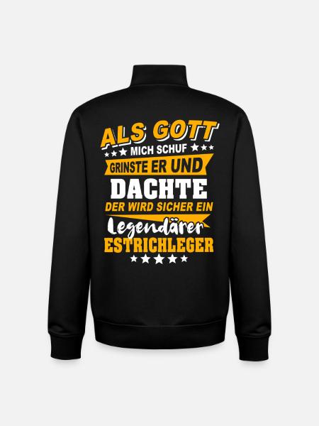 Estrichleger Sprüche - Unisex Organic Zip Sweatshirt von Stanley/Stella - Schwarz