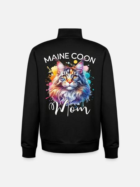 Maine Coon Mama - Unisex Organic Zip Sweatshirt von Stanley/Stella - Schwarz