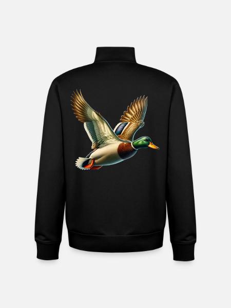 Stockente Mallard Duck - Unisex Organic Zip Sweatshirt by Stanley/Stella - black