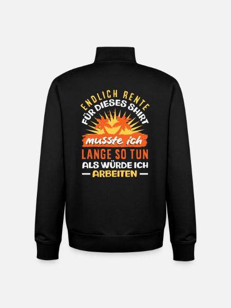 Endlich Rente Lange Gearbeitet - Unisex Organic Zip Sweatshirt von Stanley/Stella - Schwarz