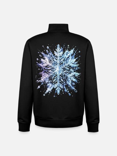 Schneeflocken-Kristall-Splash-Kunst mit Eiskühlung - Unisex Organic Zip Sweatshirt von Stanley/Stella - Schwarz