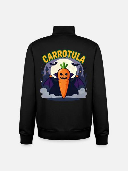 Carrotula Carrot Vampire Halloween Costume Joke - Unisex Organic Zip Sweatshirt by Stanley/Stella - black