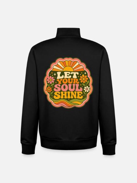 Let Your Soul Shine - Unisex Organic Zip Sweatshirt by Stanley/Stella - black
