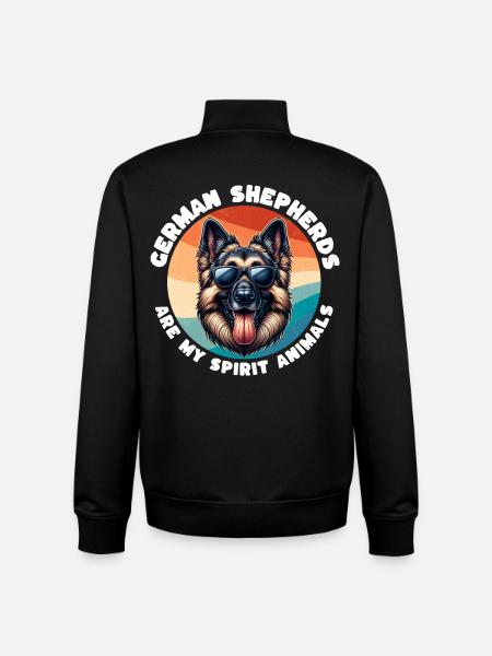 Funny German Shepherd Sayings - Unisex Organic Zip Sweatshirt by Stanley/Stella - black