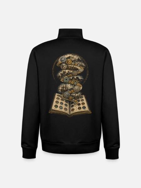 Coin Collector Numismatics Coin Collecting - Unisex Organic Zip Sweatshirt by Stanley/Stella - black