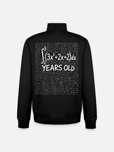 26th Birthday Calculus Math Geek Funny - Unisex Organic Zip Sweatshirt by Stanley/Stella - black