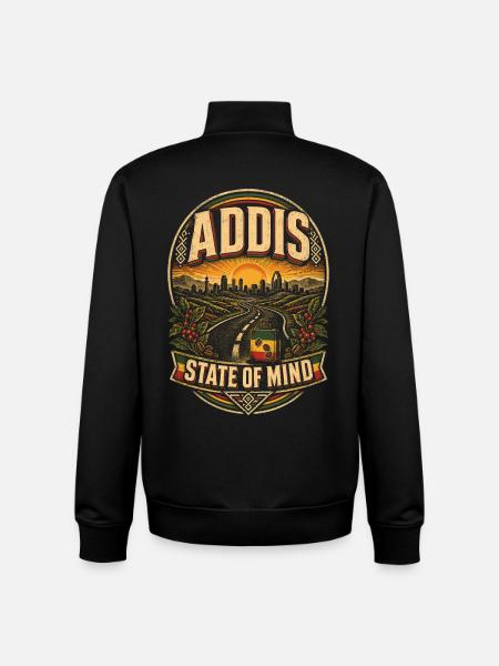 Ethiopia Ethiopian Addis - Unisex Organic Zip Sweatshirt by Stanley/Stella - black