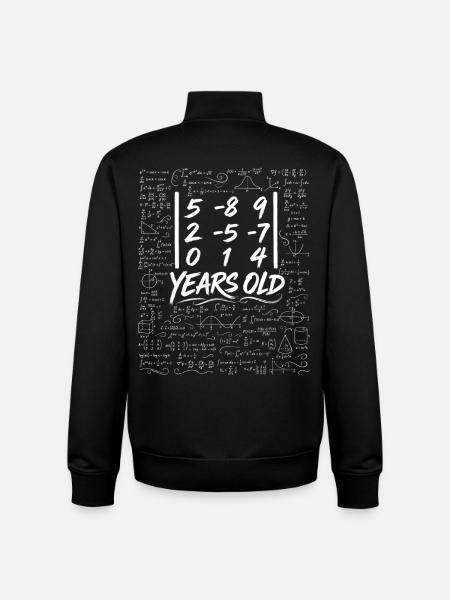 17. Jubiläum. Determinantenmatrix-Mathematik-Nerd lustig - Unisex Organic Zip Sweatshirt von Stanley/Stella - Schwarz
