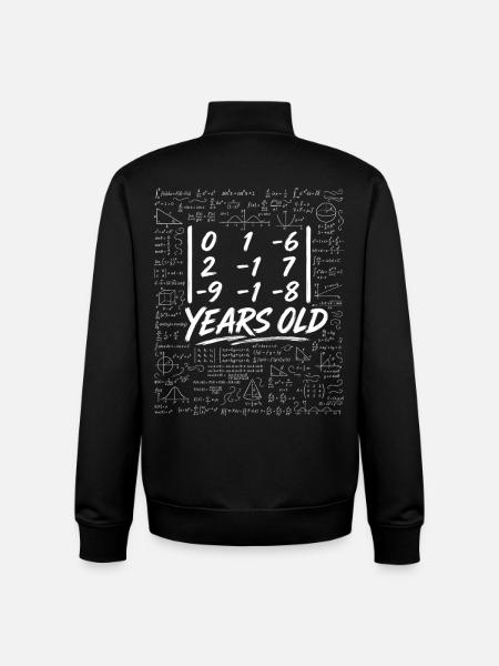 19. Jubiläum. Determinantenmatrix-Mathematik-Nerd lustig - Unisex Organic Zip Sweatshirt von Stanley/Stella - Schwarz