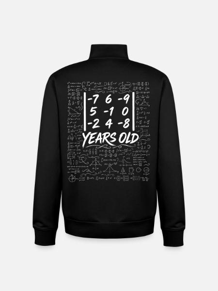 22. Jahr. Determinantenmatrix-Mathematik-Nerd lustig - Unisex Organic Zip Sweatshirt von Stanley/Stella - Schwarz
