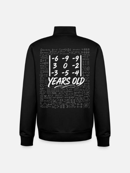 33. Jubiläum. Determinantenmatrix-Mathematik-Nerd lustig - Unisex Organic Zip Sweatshirt von Stanley/Stella - Schwarz