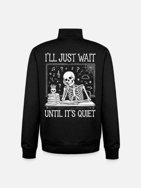Professeur, Halloween, Skeleton - Sweat zippé unisexe en coton bio Stanley/Stella - noir