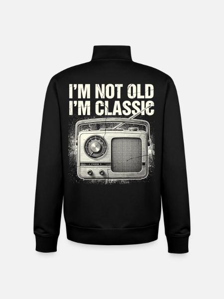 Not Old, I'm Classic Radio - Unisex Organic Zip Sweatshirt by Stanley/Stella - black
