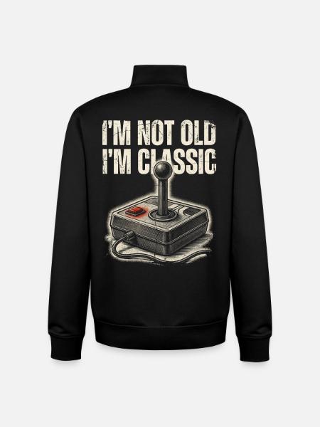 Not Old, Just Classic Arcade - Unisex Organic Zip Sweatshirt by Stanley/Stella - black