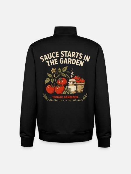 Tomatenfreunde Garten Sauce - Unisex Organic Zip Sweatshirt von Stanley/Stella - Schwarz