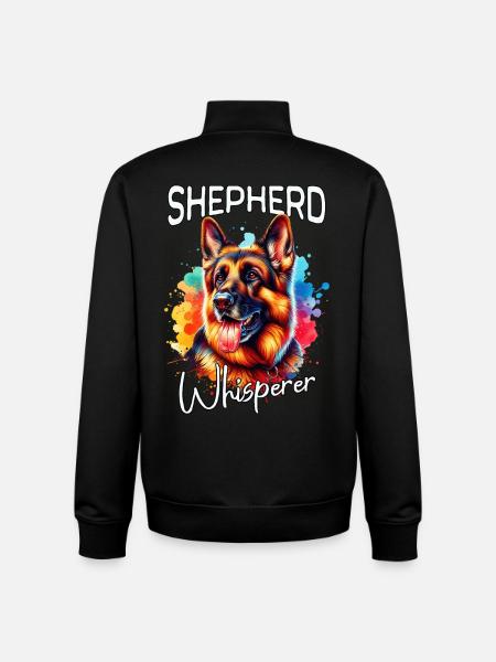 Deutscher Schäferhund Flüsterer - Unisex Organic Zip Sweatshirt von Stanley/Stella - Schwarz
