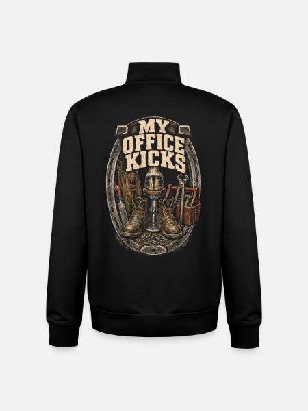 Farrier Farrier My Office Kicks - Unisex Organic Zip Sweatshirt by Stanley/Stella - black